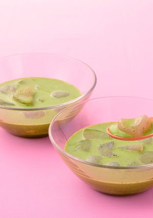 こんにゃくのデザートスープ 抹茶豆乳風味-レシピのメイン写真