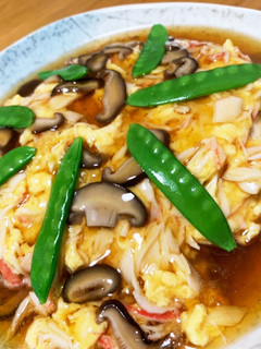 ふわふわ蟹玉あんかけ豆腐!-レシピのメイン写真