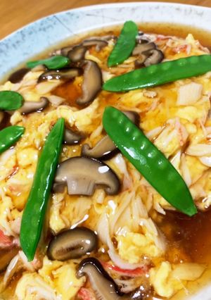 ふわふわ蟹玉あんかけ豆腐!-レシピのメイン写真