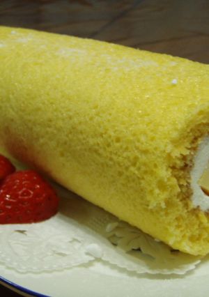 プリン巻いちゃった♪ロールケーキだよ♡-レシピのメイン写真
