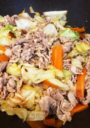 豚肉とキャベツとニンジン-レシピのメイン写真