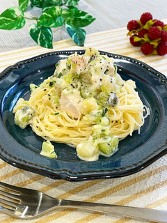 キウイとサラダチキンの冷製カペッリーニ-レシピのメイン写真
