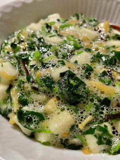 長芋とモロヘイヤのなめ茸塩昆布和え-レシピのメイン写真