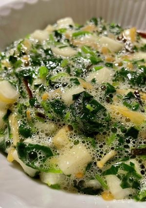 長芋とモロヘイヤのなめ茸塩昆布和え-レシピのメイン写真