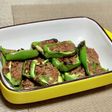 【無限ピーマン】辛々肉味噌詰めピーマン焼