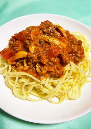 ホワイトしめじのミートソース♪♪-レシピのメイン写真