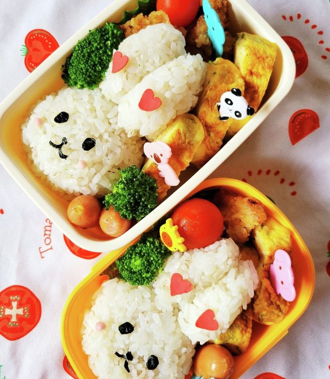 キャラ弁☆ゆるふわウサギ弁当☆ by のぶとまと 【クックパッド】 簡単