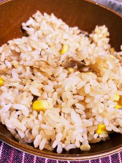 きのこツナコーン炊き込みご飯 覚書-レシピのメイン写真