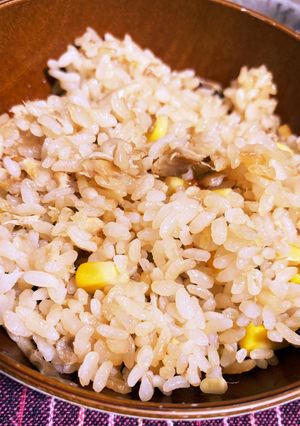 きのこツナコーン炊き込みご飯　覚書-レシピのメイン写真