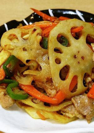 レンコンだしカレー炒め煮。-レシピのメイン写真