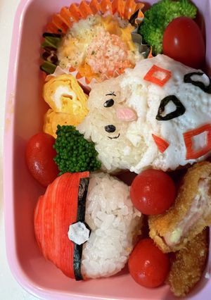 簡単！ポケモンキャラ弁　トゲピー-レシピのメイン写真