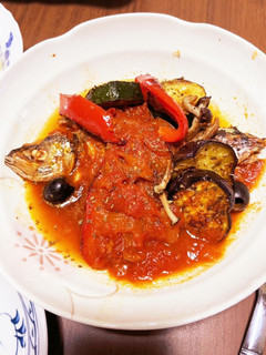トマト缶で♪アジのトマト煮込み♪簡単美味-レシピのメイン写真