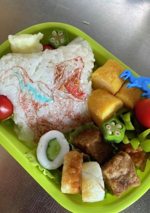 夏休みのお弁当⑩ヴェロキラプトル:ブルー-レシピのメイン写真
