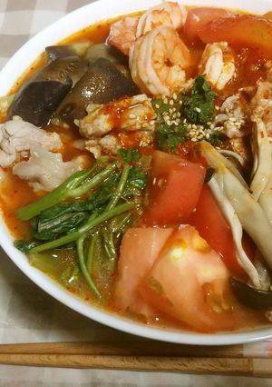 具沢山スタミナ旨辛冷やしうどん-レシピのメイン写真