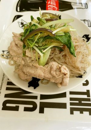 しらたき水菜冷蔵庫にある焼肉のたれ-レシピのメイン写真