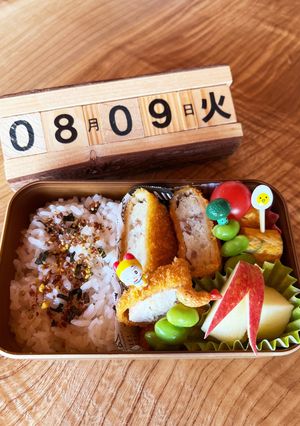 2022.8/9 小学生学童お弁当-レシピのメイン写真