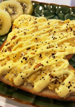キウイ卵マヨトースト-レシピのメイン写真