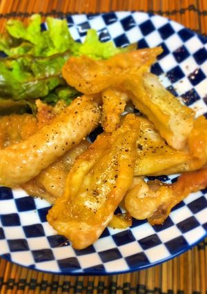 レシピ投稿祭 鶏皮カリカリグリル-レシピのメイン写真