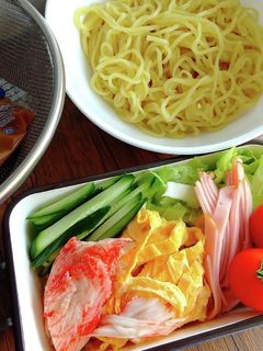 手抜き&時短の自分弁当☆冷やし中華弁当♪-レシピのメイン写真