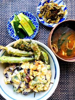 夏野菜のかき揚げ丼-レシピのメイン写真