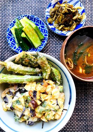 夏野菜のかき揚げ丼-レシピのメイン写真