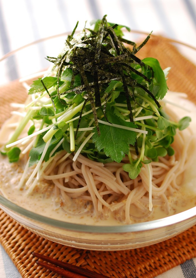 ミルクたっぷり冷やしとろろ蕎麦-レシピのメイン写真