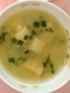 保育園給食★さつま芋のみそ汁-レシピのメイン写真