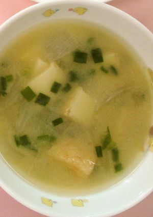 保育園給食★さつま芋のみそ汁-レシピのメイン写真