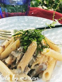 がん予防にも♪マイタケと豆乳のパスタ-レシピのメイン写真