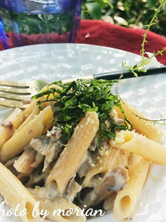 がん予防にも♪マイタケと豆乳のパスタ-レシピのメイン写真