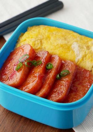 仕込み無10分弁当。魚肉ハニーケチャップ-レシピのメイン写真