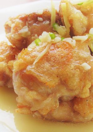 鶏もも肉のガーリックだし青唐辛子から揚げ-レシピのメイン写真