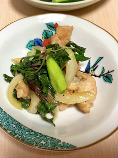 大和当帰と鶏肉炒め-レシピのメイン写真
