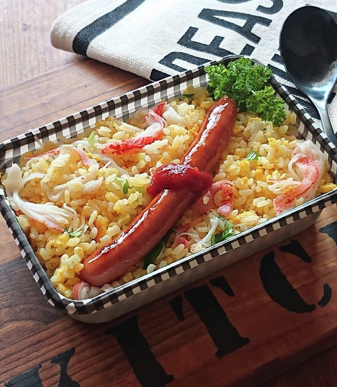 10分弁当★カニかま玉子炒飯弁当-レシピのメイン写真