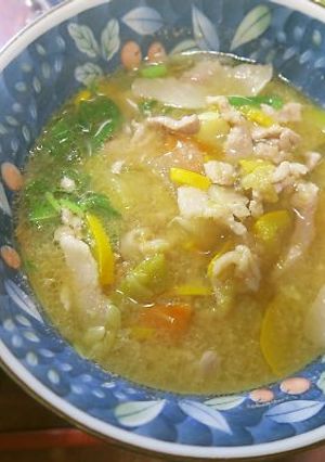 夏野菜の豚汁-レシピのメイン写真
