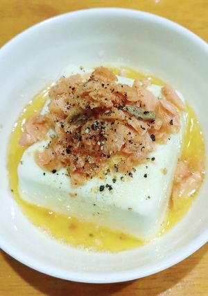 シャケバター冷奴-レシピのメイン写真
