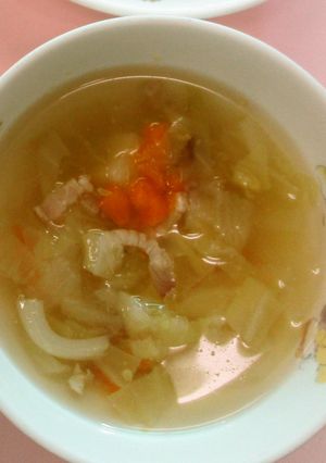 保育園給食★野菜スープ(ベーコン入り)-レシピのメイン写真