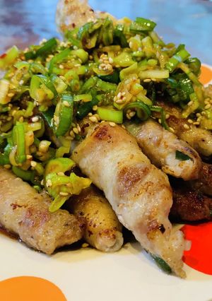 ピリ辛が最高☆香味ダレのオクラ肉巻き-レシピのメイン写真
