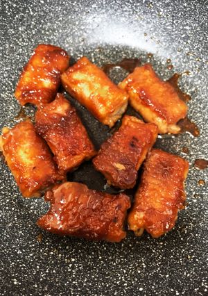 レシピ投稿祭薄切り豚の絹あげ巻きの甘辛煮-レシピのメイン写真