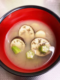 オクラと茄子の味噌汁-レシピのメイン写真