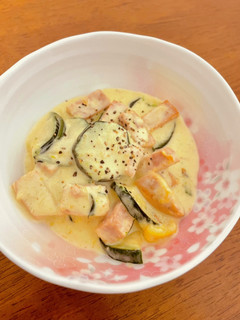 ズッキーニとスパムのクリーム煮-レシピのメイン写真