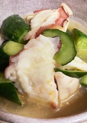 たこきゅうり　浅漬けとタコ刺身でお手軽！-レシピのメイン写真