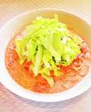 ☺ハムとレタスの冷製トマトクリームパスタ