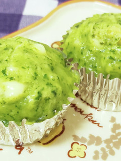 HMで簡単♪栄養満点◎ほうれん草蒸しパン-レシピのメイン写真