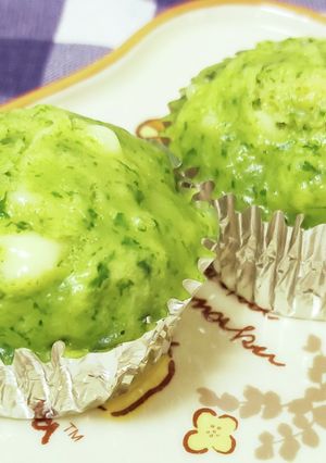 HMで簡単♪栄養満点◎ほうれん草蒸しパン-レシピのメイン写真