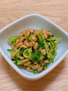豆苗と納豆の和え物-レシピのメイン写真