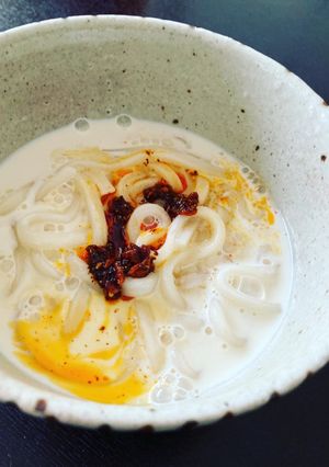簡単2ステップ★ピリ辛最高豆乳うどん-レシピのメイン写真