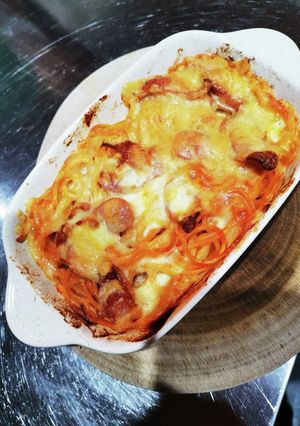 焼きチーズパスタ-レシピのメイン写真