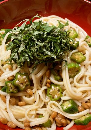 Natto Okra Udon-レシピのメイン写真