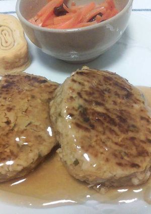 とろ～りあんかけ豆腐そぼろハンバーグ-レシピのメイン写真